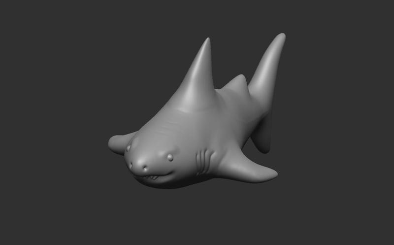 CUTE SHARK CHARACTER STL FILE