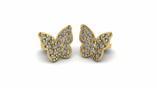 butterfly studs 3d printable model