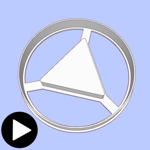 Music cookie cutters - play button (style 1)