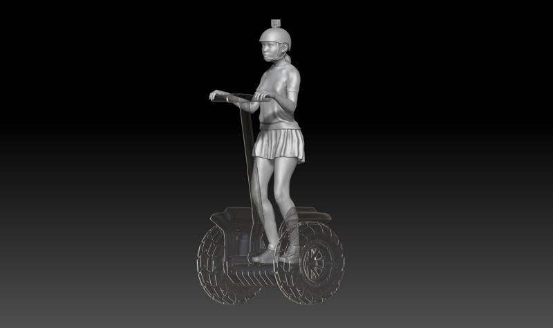 Tourists on Segway kid girl 3