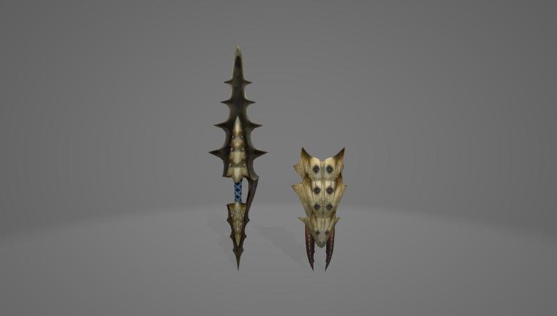 MONSTER HUNTER WORLD BARIOTH SWORD AND SHIELD