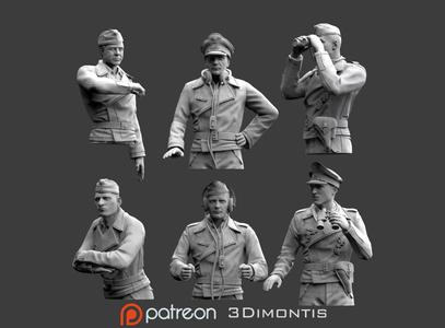 German tank crew 3D print model