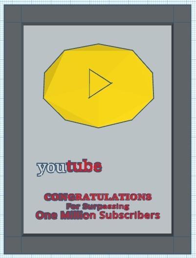 youtube one million trophy