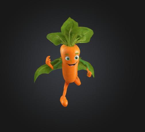 Carrot superhero - Funny 3D figurine