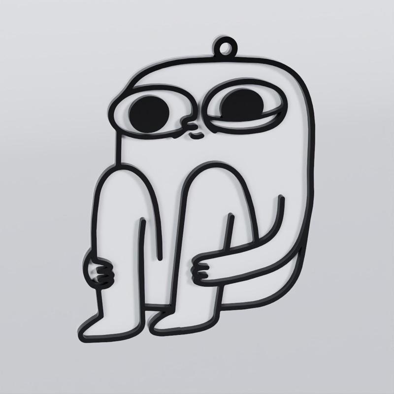 Stressed Meme Keychain