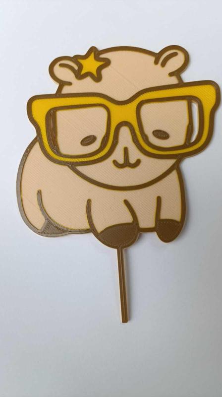 TOPPER TORTA CAPIBARA ANTEOJOS