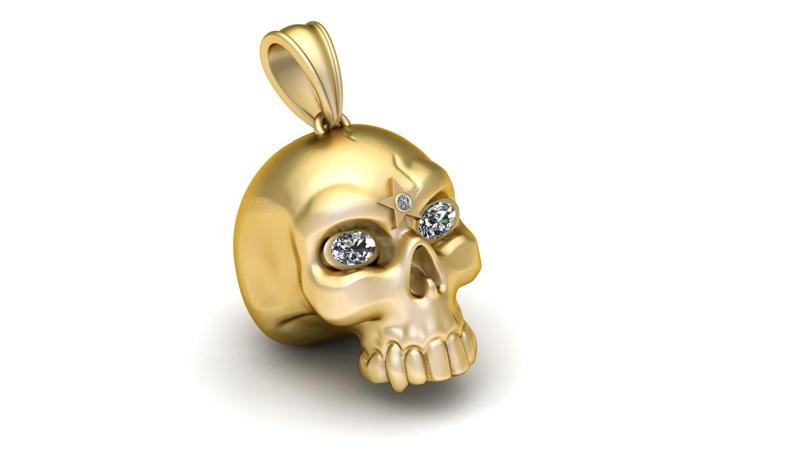 Skull Pendant   3D printable model
