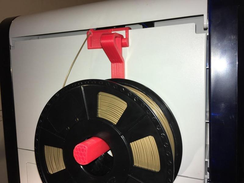 Rear Spool Holder and Filament Guide for Da Vinci 1.0a printers