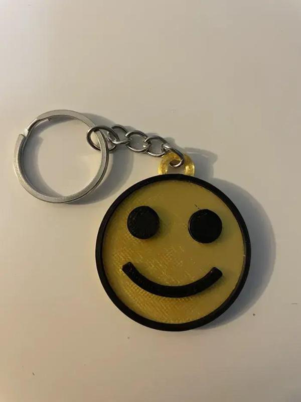Smiley face keychain