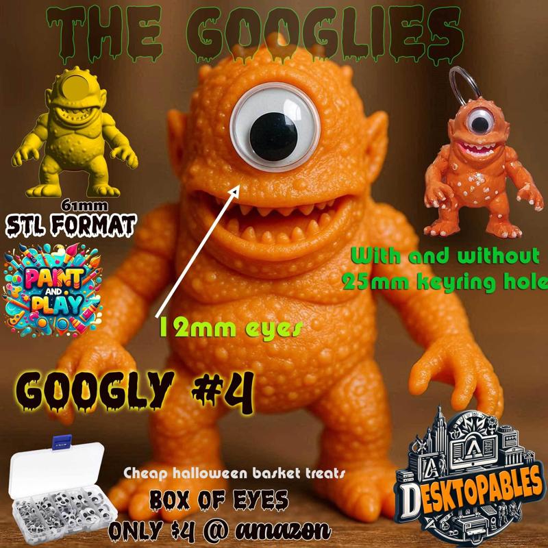 Googly #4 - Tall boy Monster | Easy Halloween Craft (STL for FDM & Resin) 👀