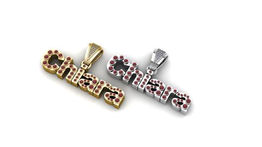 CHIARA ALPHABET PENDANT 3D PRINTABLE MODEL