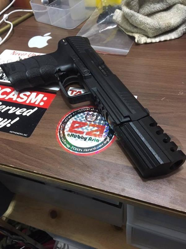 "JW" style compensator for airsoft HK45