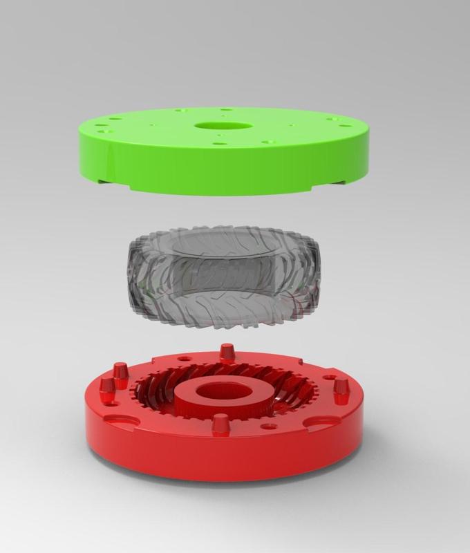 Mold for diecast Nokian Tractor King tire Scale 1 to 25