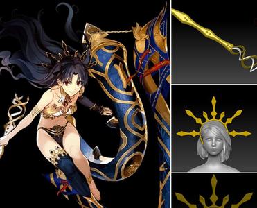 TIARA & SWORD Fate Grand Order Ishtar for COSPLAY