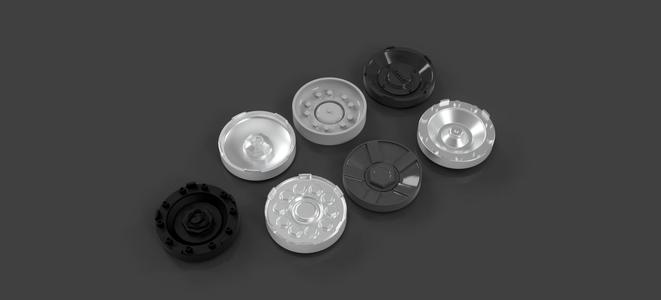 Front wheel hubs pack for Italeri trucks 1/24