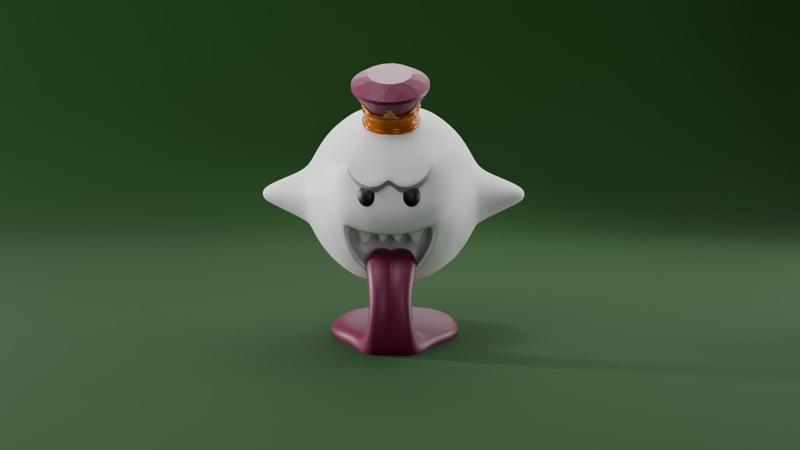 king boo mario statue