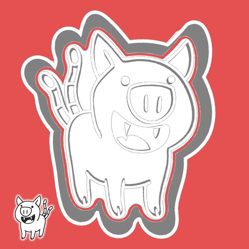 Cute monsters cookie cutters - snorkel porkel monster