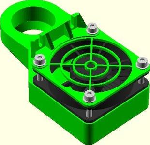 Mendel90 x_carriage_fan_bracket with guard