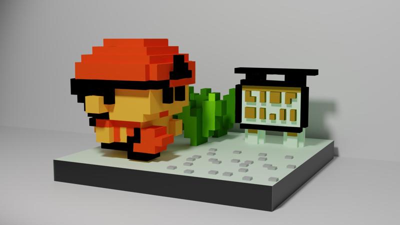 Pokemon Gold/Silver/Crystal GBC Diorama