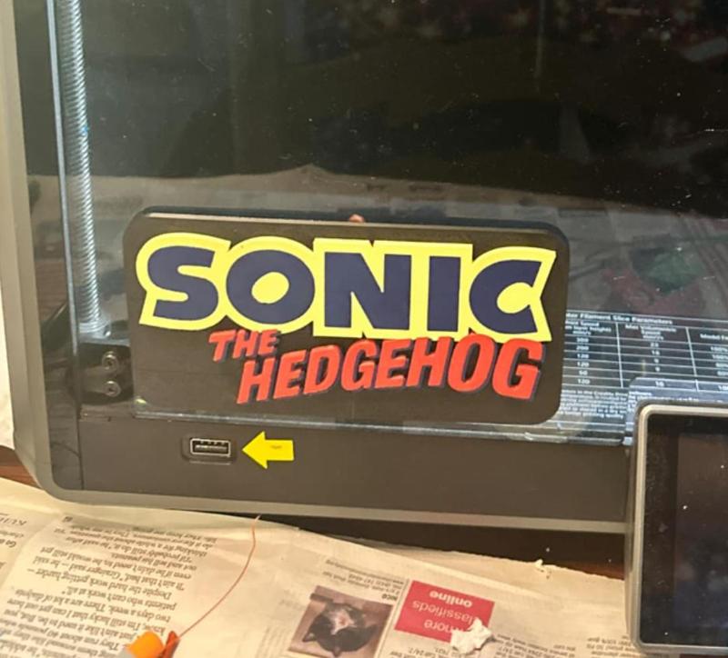 Sonic the Hedgehog Decorative Sign
