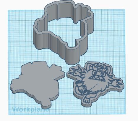 Pokemon: Galarian Meowth 3 Piece Bath Bomb Mold