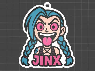 Jinx Keychain Arcane League of Legends 4+6 Colors