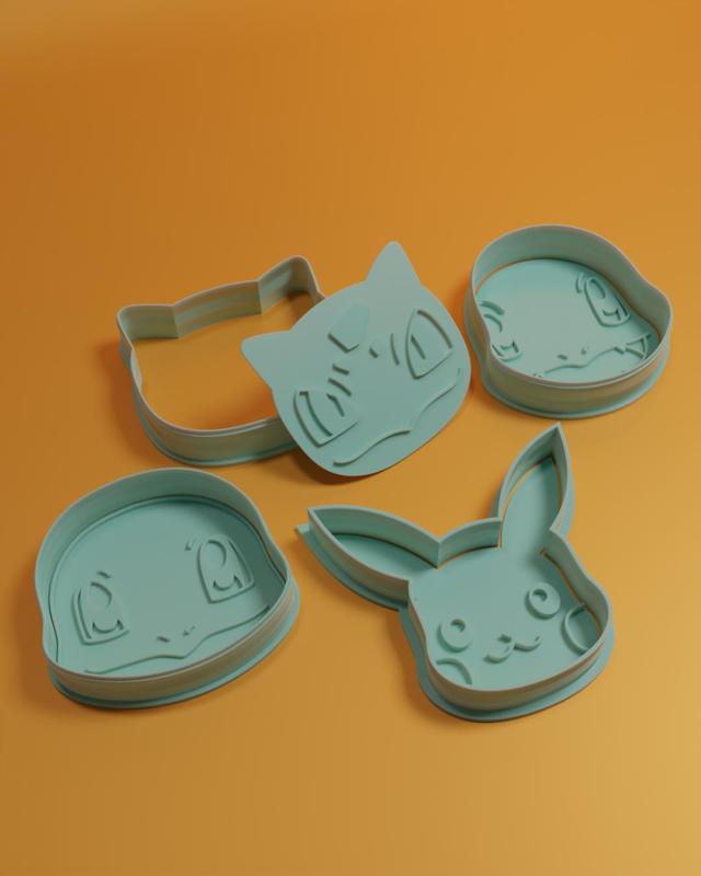 Pokemon Starters Cookie Cutter