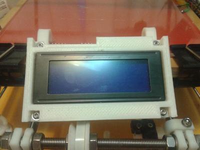 reprapworld lcd screen faceplate  + mounting hooks for mendel prusa