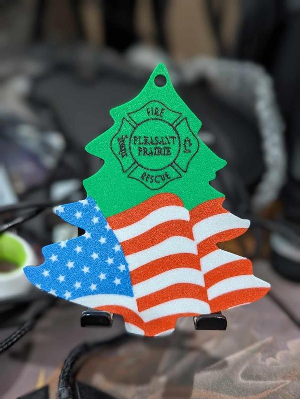 Pleasant Prairie Fire and Rescue Christmas Tree Ornament