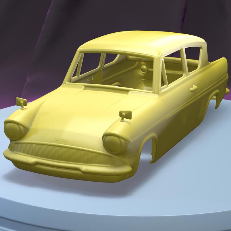 Ford Anglia Saloon 1967 (1/24) Printable Car Body