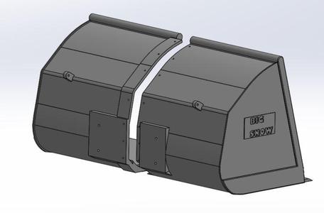 Big Snow Bucket à neige, Chat M905, Volv L120H, Burnies