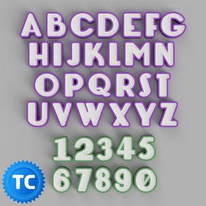 FONT NAMELED TC - LEMONDROP - ALPHABET - CREATE ALL WORDS IN LED LAMP