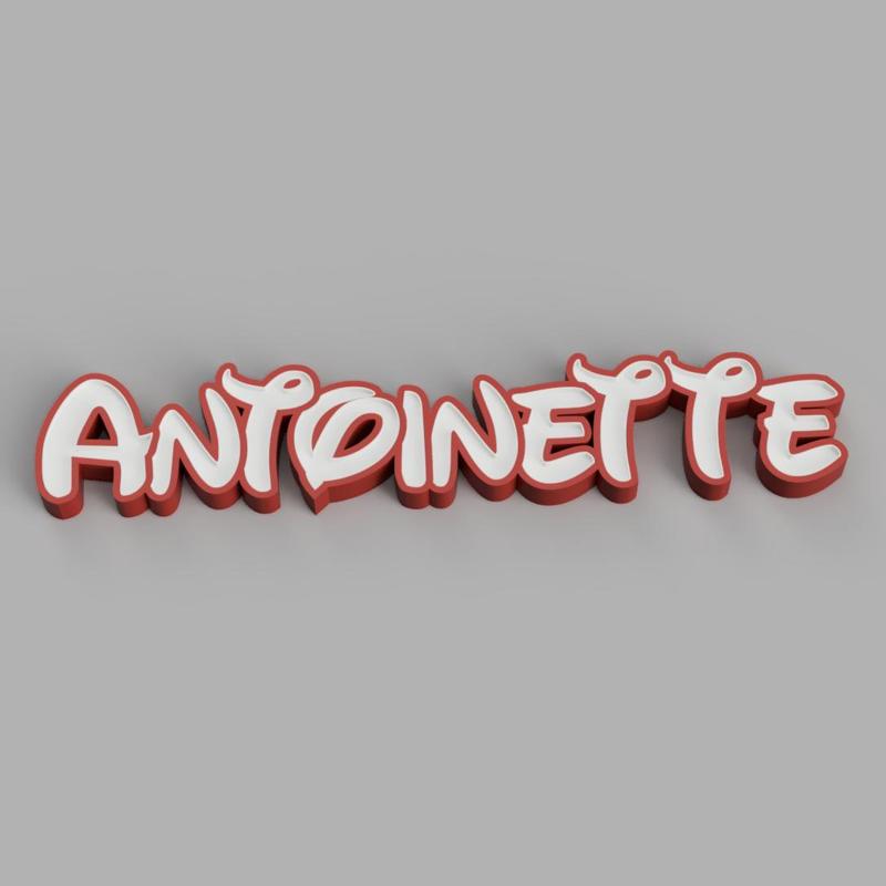 NAMELED ANTOINETTE (Font Dieney) - LED LAMP WITH NAME