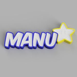 NAMELED MANU (WITH STAR) - LED LAMP WITH NAME