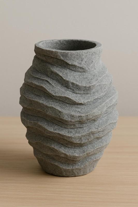 Layered Stone-Style Vase 🪨🌀🪴