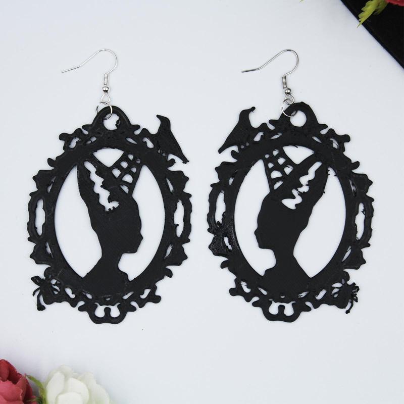 Halloween Earring Frankenstein Wife Chain Necklance Scare Castle