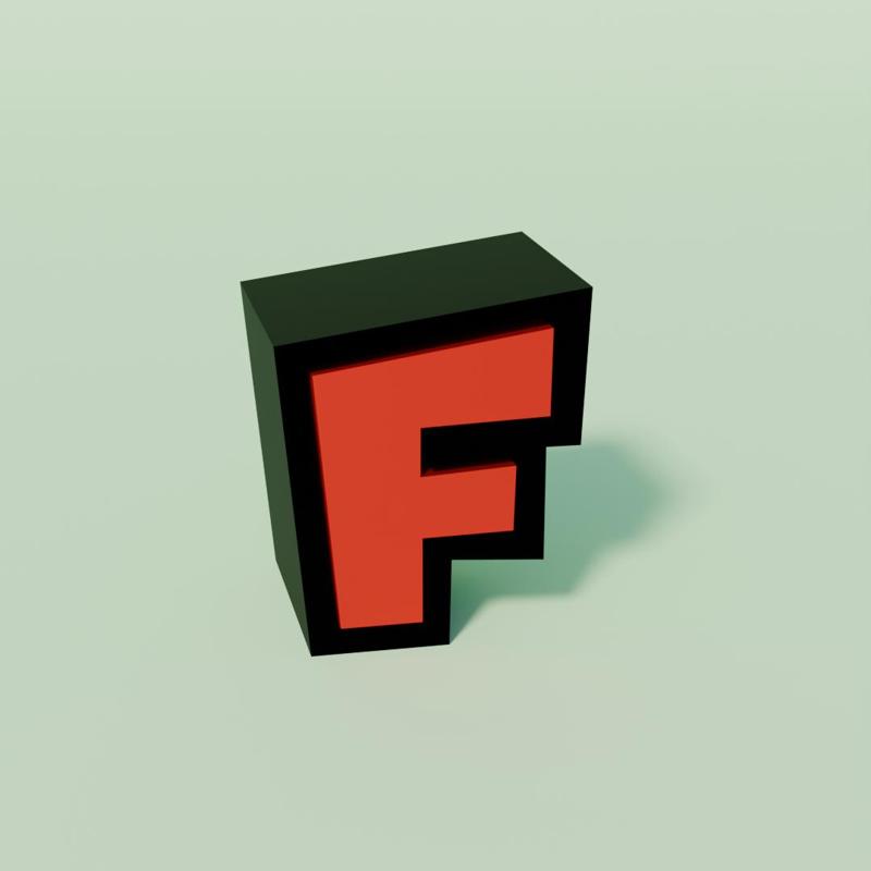 Super Mario letters, letter F