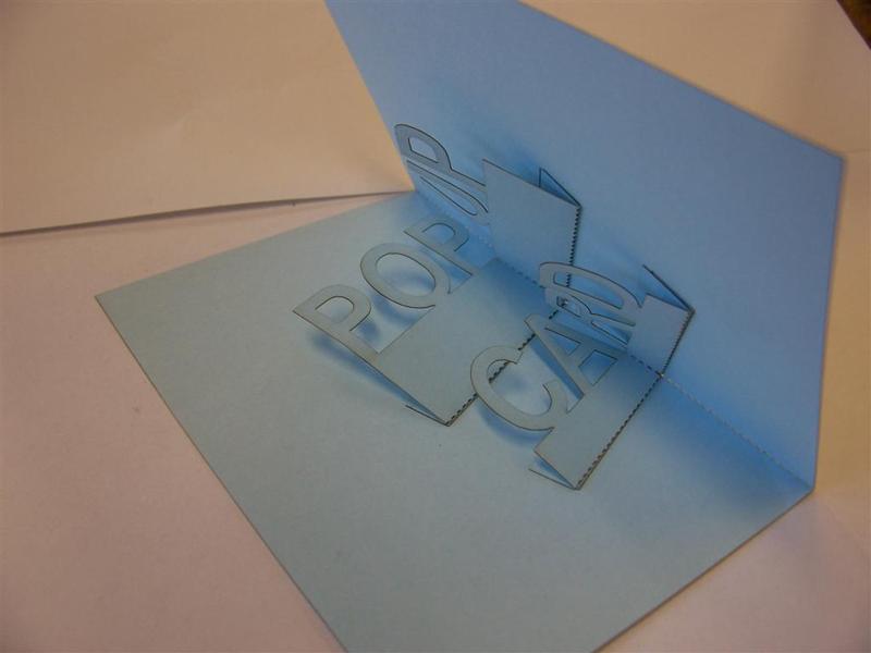 Pop up words card in dxf