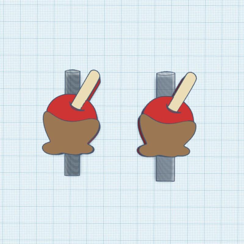 Candy Apple Tumbler Straw Topper