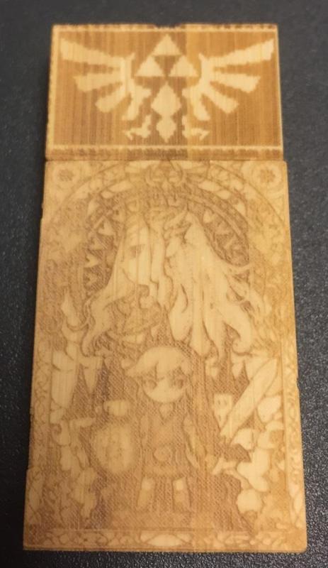 Zelda Laser Etched Bamboo Flash Drive