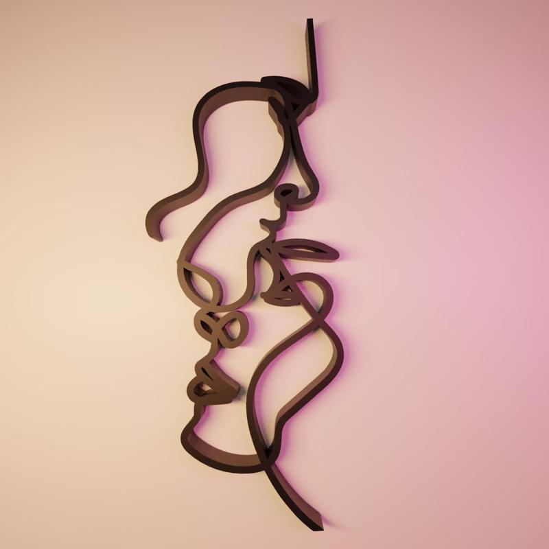 lovers faces portrait