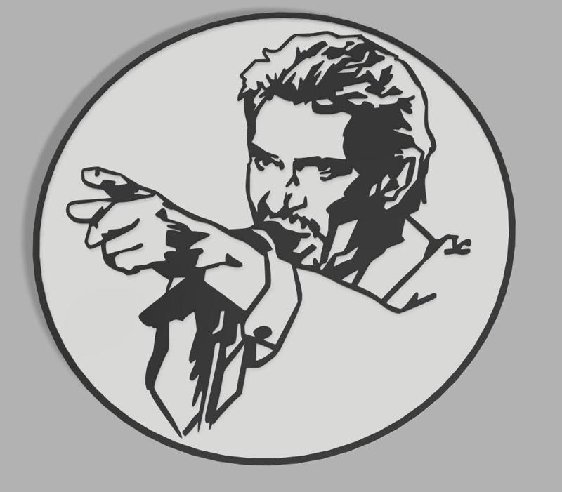 plaque for wall decor frame johnny hallyday