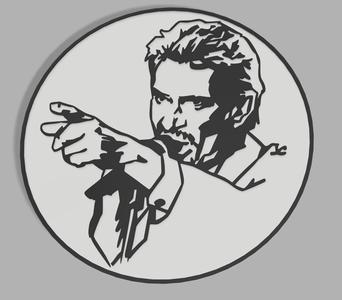 plaque for wall decor frame johnny hallyday