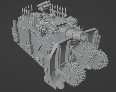 Evil SciFi Sturmtiger with plow Pre Supported