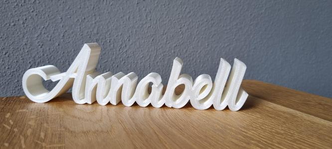 Annabell - Name tag - Decoration