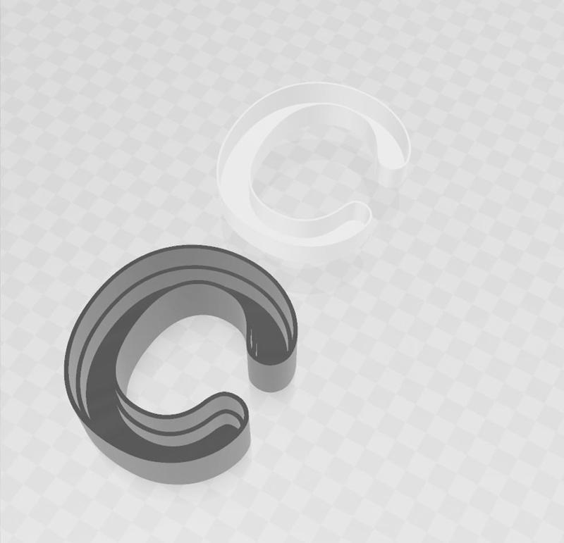 LED LETTER C BODY + LID
