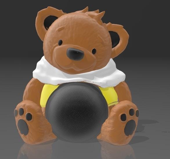 Suporte Alexa Echo Dot 4a e 5a Geração Urso de Pelúcia