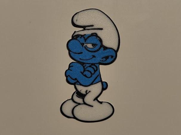 Brainy Smurf wall art