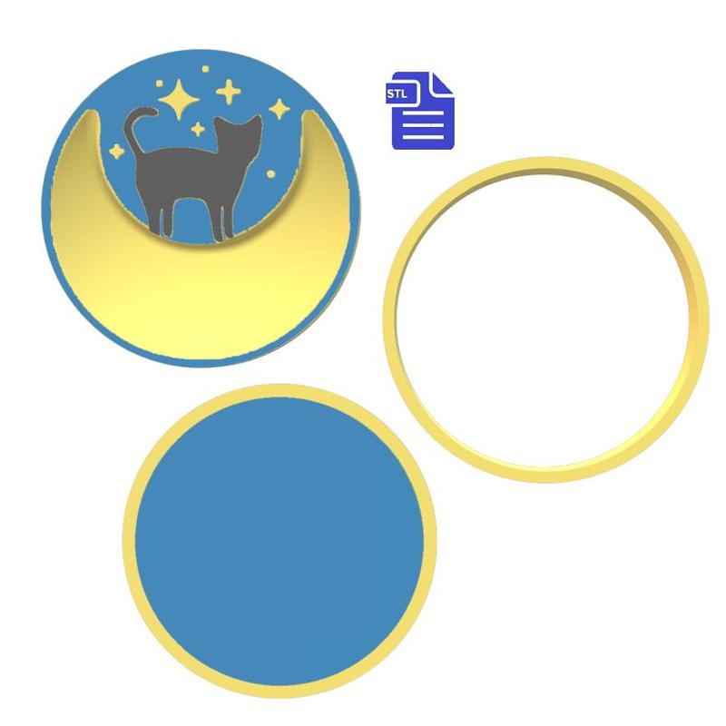 Lunar Cat Bath Bomb Mold