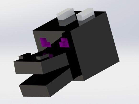 MINECRAFT Dragon Head Key Chain